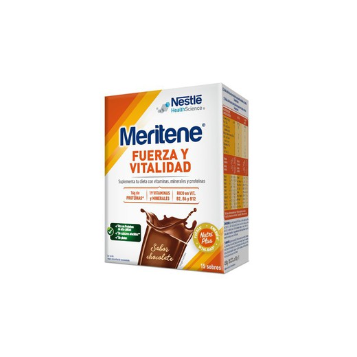 Meritene Fuerza Y Vitalidad Chocolate 15 sobres