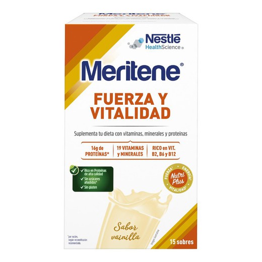 Meritene Fuerza Y Vitalidad Vainilla 15 sobres