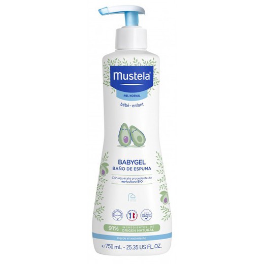 Mustela Babygel Baño de Espuma con aguacate BIO 750 ml