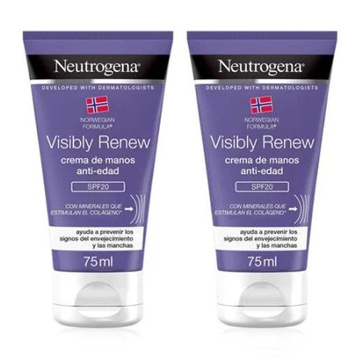 Neutrogena Crema de Manos Visibly Renew Duplo 75+75ml