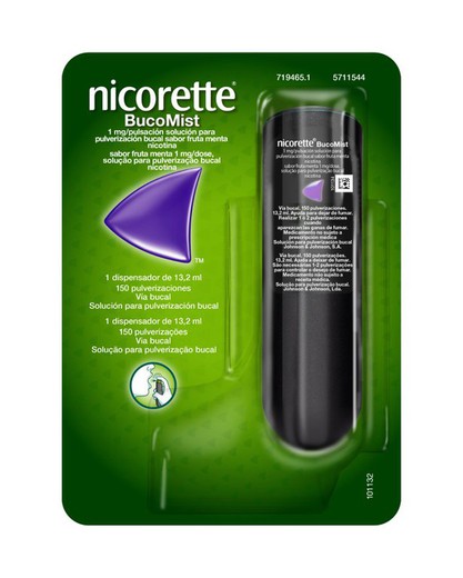 Nicorette Bucomist Sabor Fruta Menta 1 Mg/Pulver