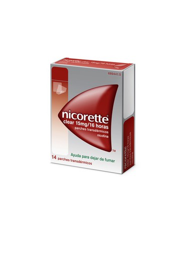 Nicorette Clear 15 Mg/16h 14 Parches