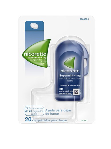 Nicorette Supermint Efg 4 Mg 20 Comprimidos Para