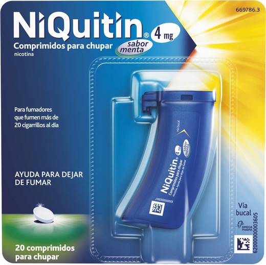 Niquitin 4 Mg 20 Comprimidos Para Chupar Menta