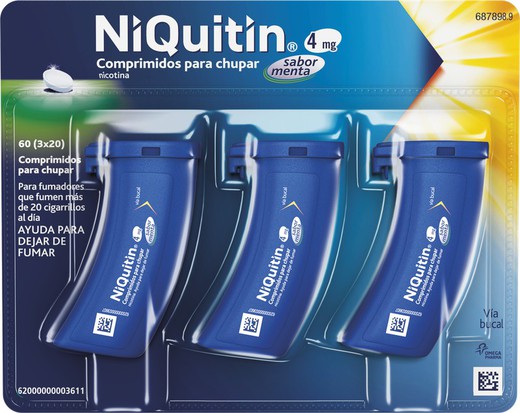 Niquitin 4 Mg 60 Comprimidos Para Chupar Menta