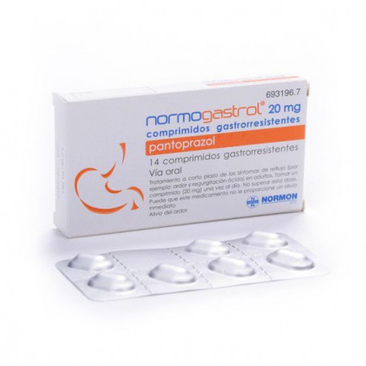 Normogastrol 20 mg 14 Comprimidos Gastrorres