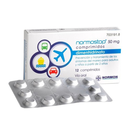 Normostop 50 Mg 12 Comprimidos Recubiertos