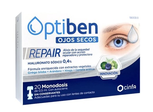 Optiben Ojos Secos Repair 20 Monodosis