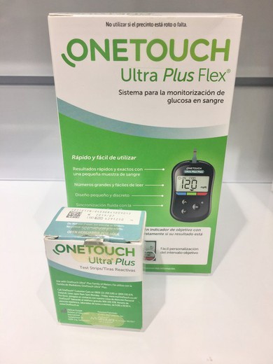 Pack Medidor De Glucosa + Tiras Reactivas Glucemia Onetouch Ultra Plus