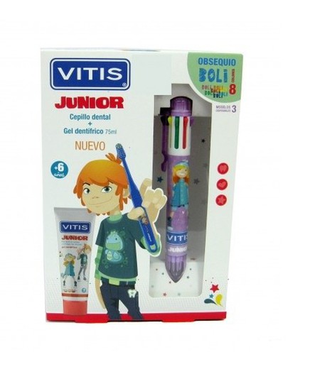 Pack Vitis Junior Gel + Cepillo + Boligrafo