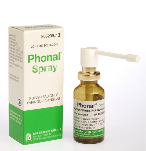 Phonal Spray Aerosol Topico Solucion 20 Ml