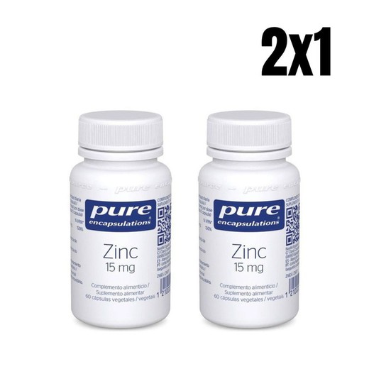 Pure Encapsulations Zinc 15 mg 60 Cápsulas 2x1