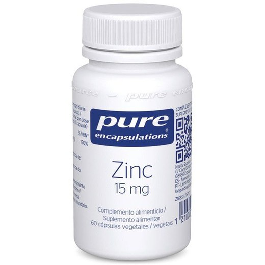 Pure Encapsulations Zinc 15 mg 60 cápsulas
