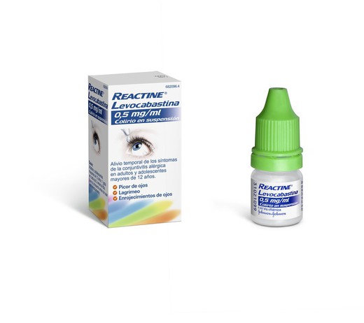 Reactine Levocabastina 0.5 Mg/Ml Colirio 1 Frasco