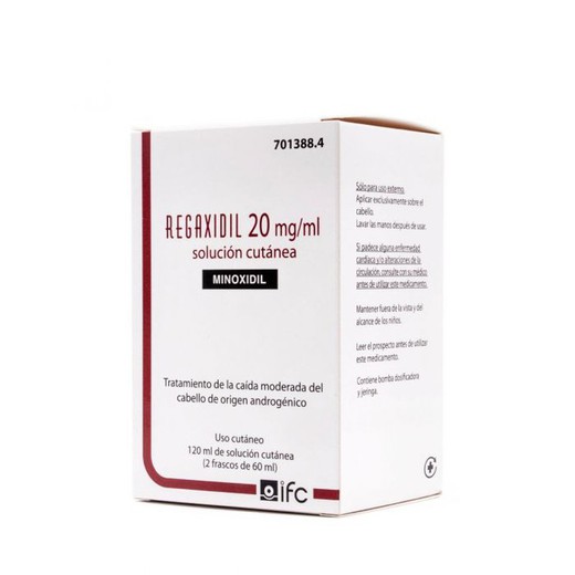 Regaxidil 20 Mg/Ml Solucion Cutanea 2 Frascos 60