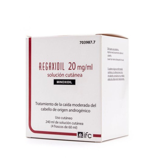 Regaxidil 20 Mg/Ml Solucion Cutanea 4 Frascos 60