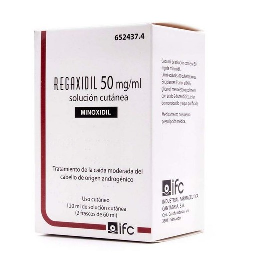 Regaxidil 50 Mg/Ml Solucion Cutanea 2 Frascos 60ml