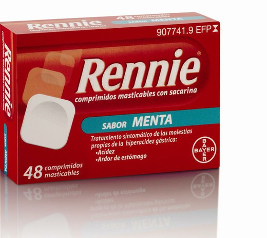 Rennie 48 Comprimidos Masticables C/ Sacarina