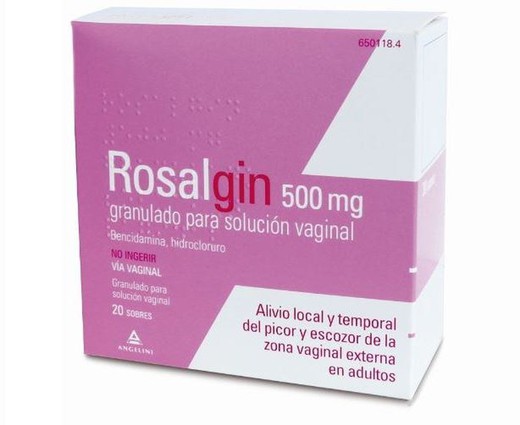 Rosalgin 500 Mg Granulado Solucion Vaginal 20 So