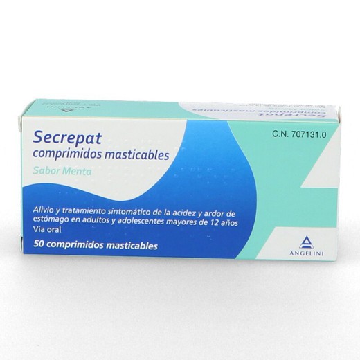 Secrepat 50 Comprimidos Masticables Sabor Menta