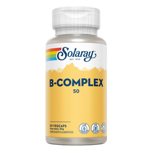 SOLARAY B Complex 50- 50 VegCaps. Sin Gluten.