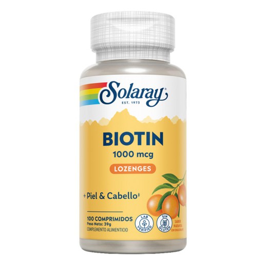 SOLARAY Biotin 1000 Mcg-100 Comprimidos Lozenges