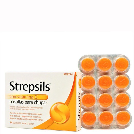 Strepsils Con Vitamina C 24 Pastillas Para Chupar