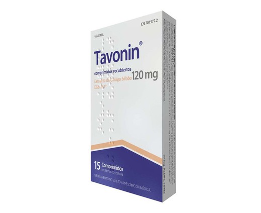 Tavonin 120 Mg 15 Comprimidos Recubiertos