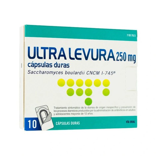 Ultra-Levura 250 Mg 10 Capsulas