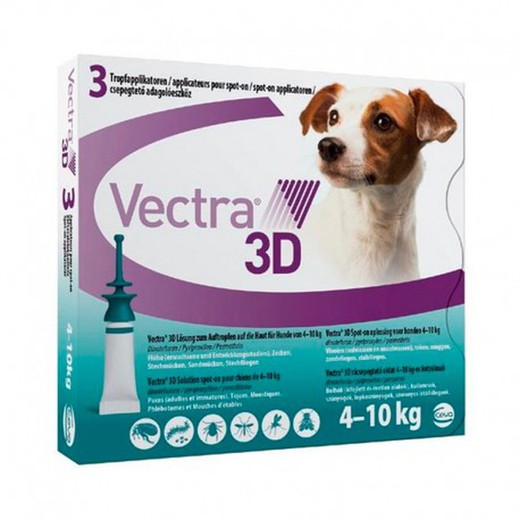 Vectra 3D Pipetas Antiparasitarias Perros >4-10kg 3 Pipetas