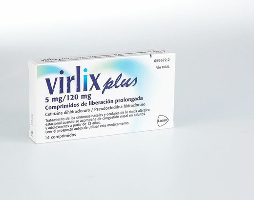 Virlix Plus 5/120 Mg 14 Comprimidos Liberacion P