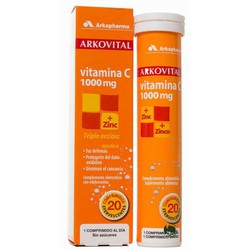 Vitamina C 1000mg + Zinc  Arkovital Comp Efervescentes