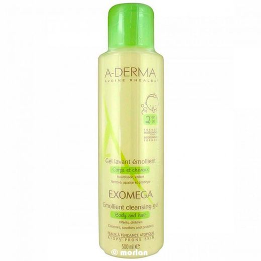 A-Derma Exomega 2 En 1 Cuerpo Y Cabello Gel Limpiador