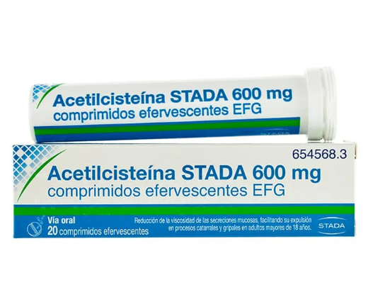 Acetilcisteina Stada Efg 600 Mg 20 Comprimidos Efervescente
