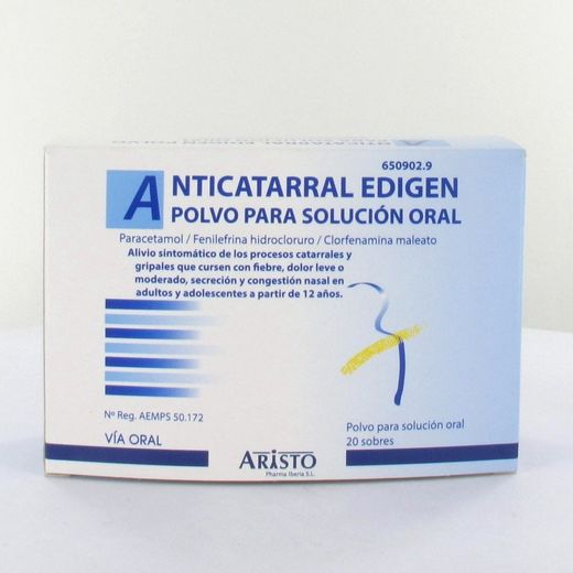 Anticatarral Edigen 500/4/10 Mg 20 Sobres Polvo