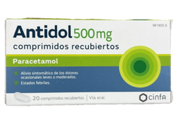 Antidol 500 Mg 20 Comprimidos Recubiertos