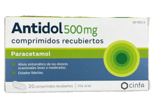 Antidol 500 Mg 20 Comprimidos Recubiertos