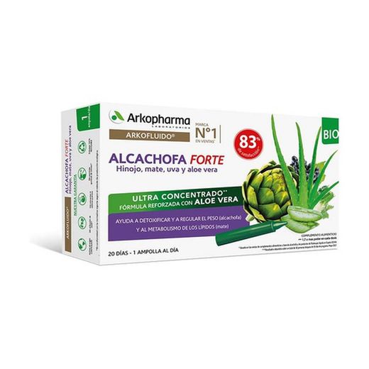 Arkofluido Alcachofa Forte Ampollas Bebibles 15 ml 20 unidades