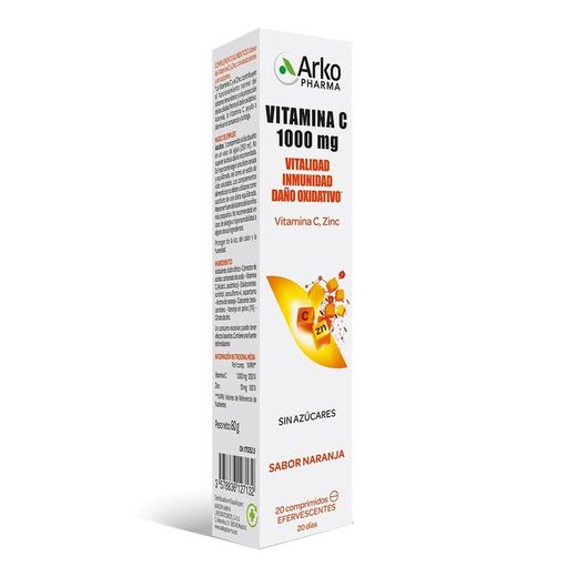 Arkopharma Vitamina C + D3 1000mg 20 Comprimidos Efervescentes