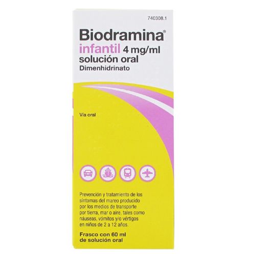 Biodramina Infantil 4 Mg/Ml Solucion Oral 60 Ml