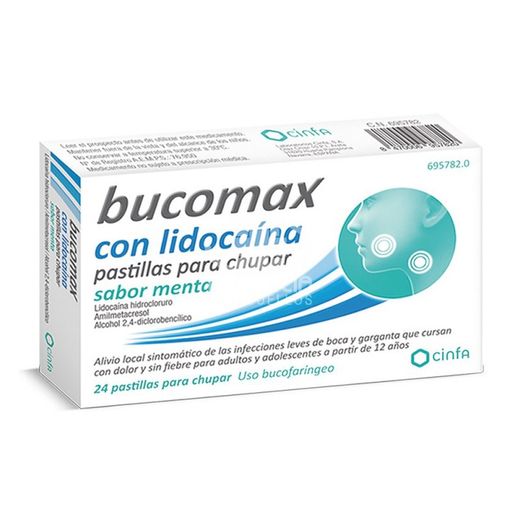 Bucomax Lidocaina 24 Pastillas Para Chupar Menta