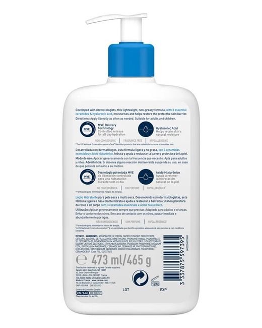 Cerave Locion Hidratante Piel Seca Muy Seca 1L