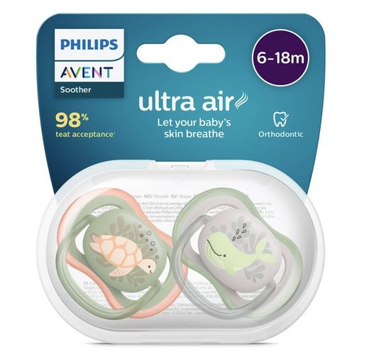 Chupete Silicona Philips Avent Ultra Air +18 Meses 2 Unidades Niño
