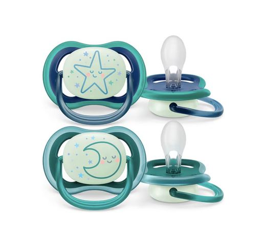 Chupete Silicona Philips Avent Ultra Air Nocturno 0-6 Meses 2 Unidades Niño