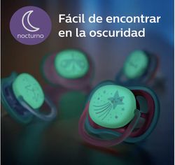 Chupete Silicona Philips Avent Ultra Air Nocturno 6-18 Meses 2 Unidades Niña