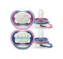 Chupete Silicona Philips Avent Ultra Air Nocturno 6-18 Meses 2 Unidades Niña
