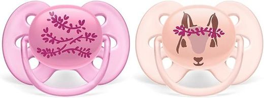 Chupete Silicona Philips Avent Ultra Soft 6-18 Meses 2 Unidades Niña