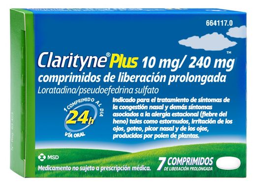 Clarityne Plus 10/240 Mg 7 Comprimidos Liberacio