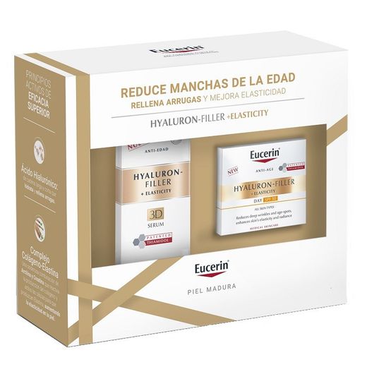 Cofre Eucerin Hyaluron-Filler + Elasticity Serum + Crema de día