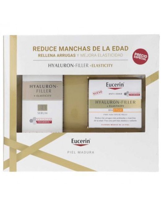 Cofre Eucerin Hyaluron-Filler + Elasticity Serum + Crema de día